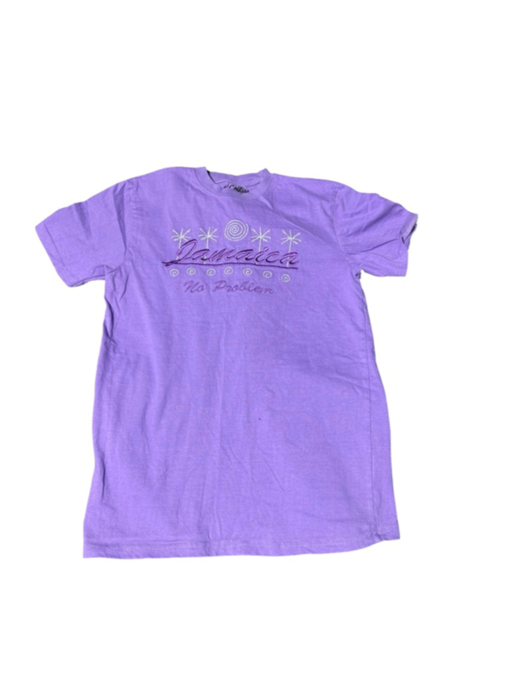 Women's All Couture Purple Jamaica Graphic Short Sleeve Tee M #893